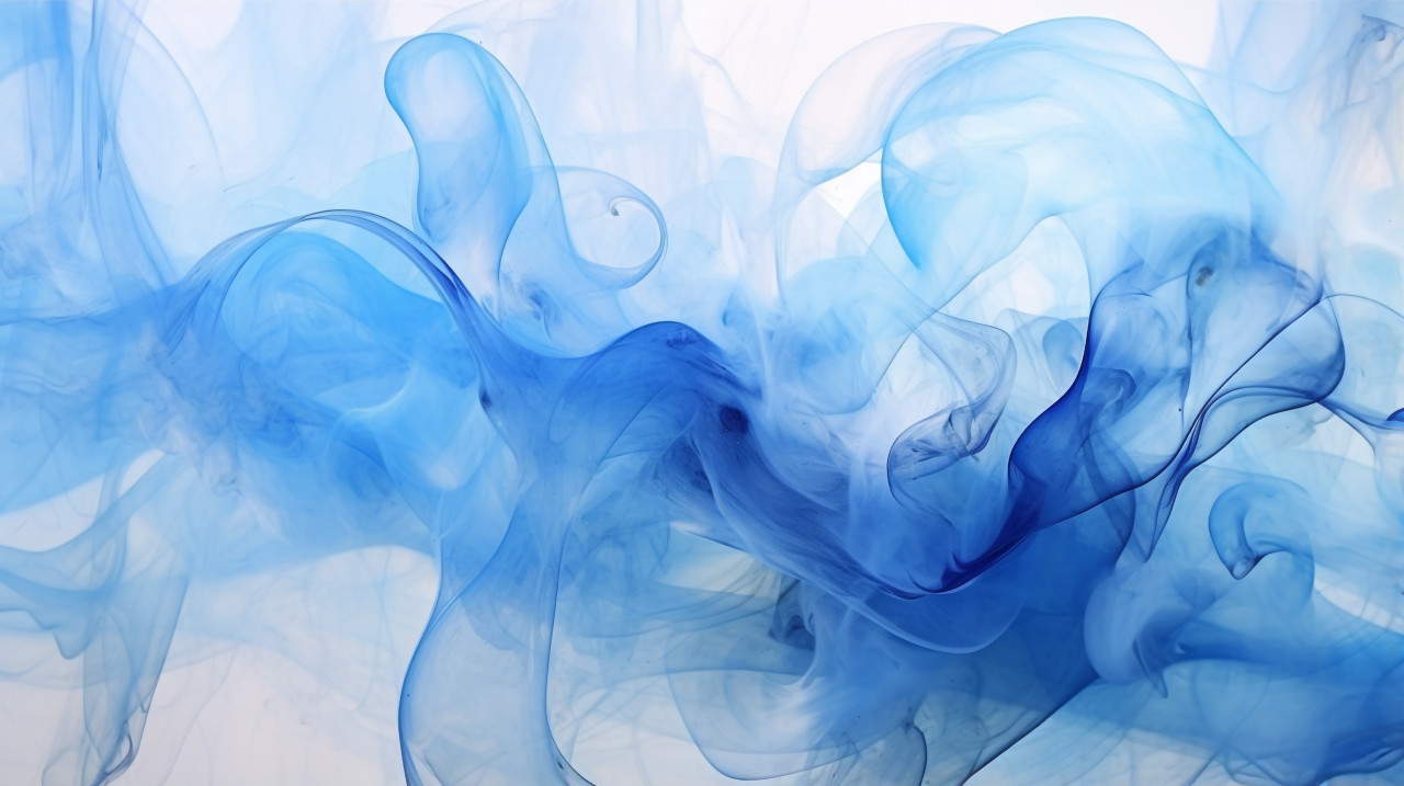 Ice and blue watercolors for abstract backgrounds, alcohol ink art
