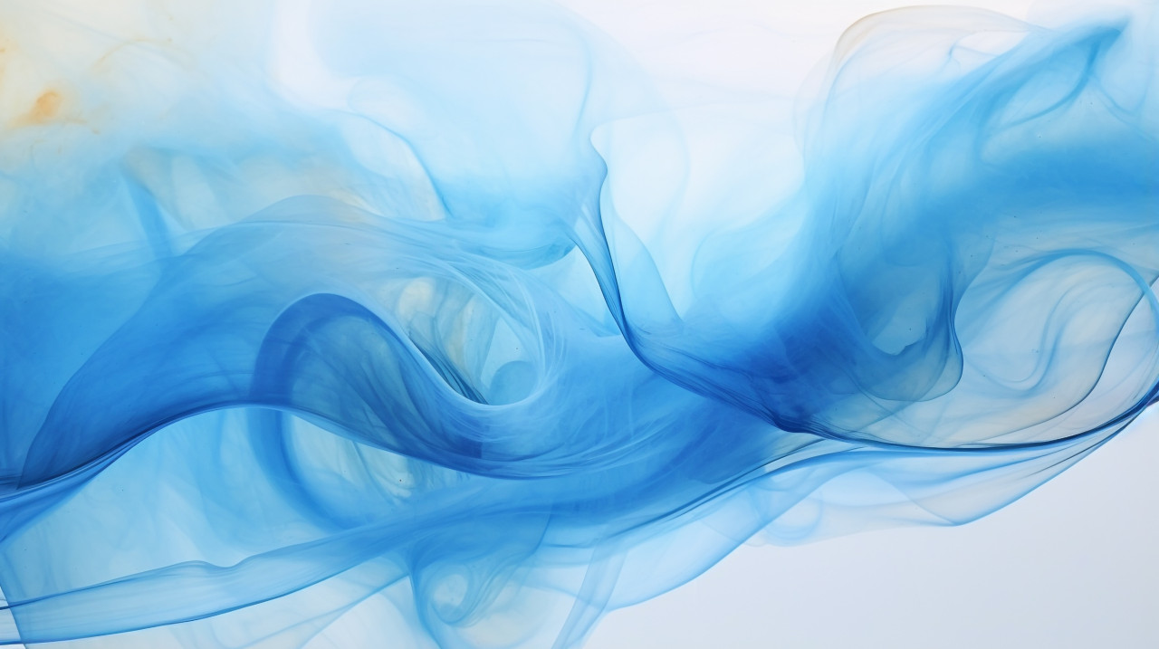 Abstract blue ice watercolor background, alcohol ink art