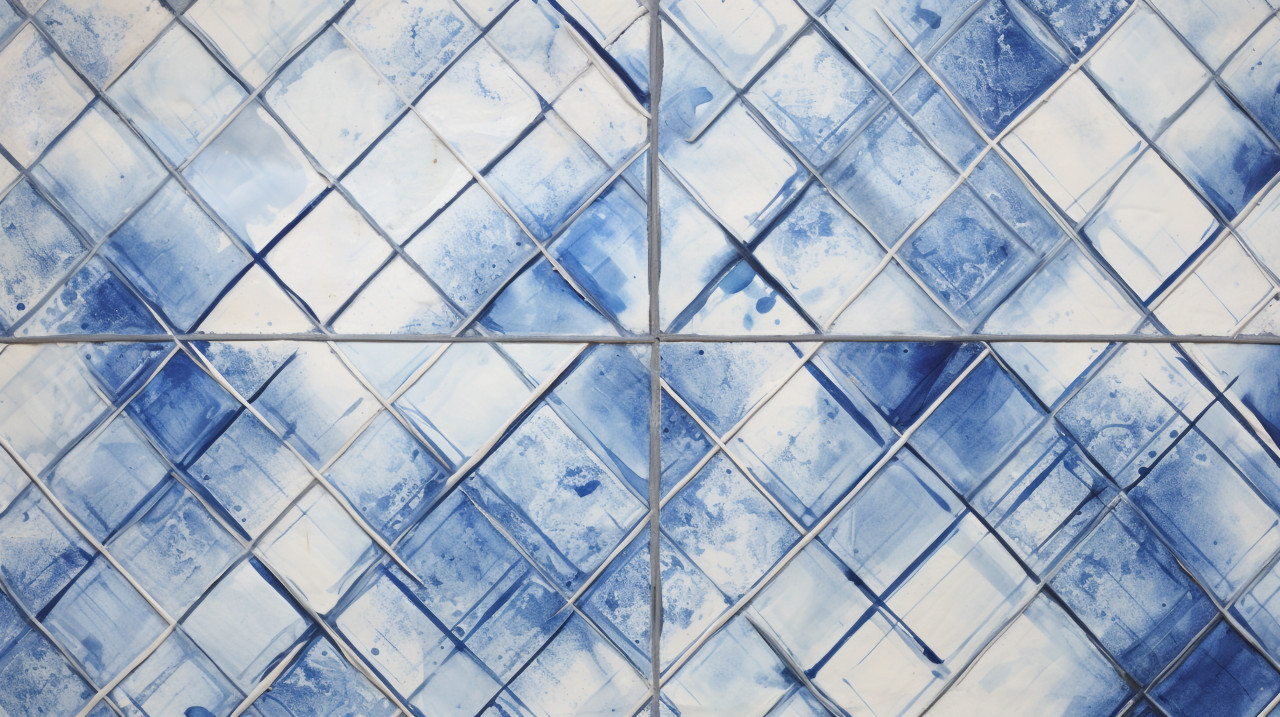 Beautiful blue and white tile background, azulejo art