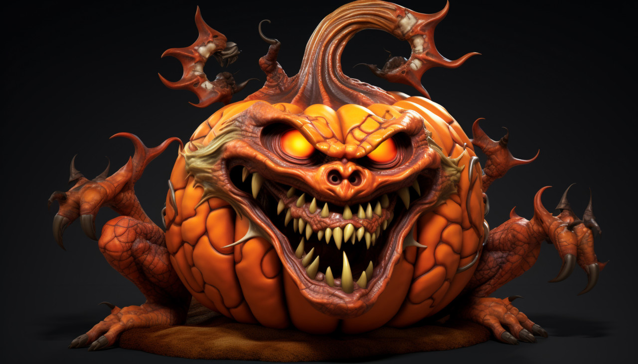 Colorful smoke rising from god statue, carving styles art