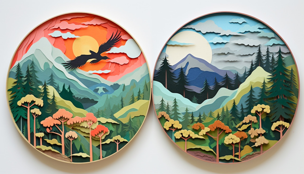 Paper art art cut paper sculpture by lauren borland, decoupage style art