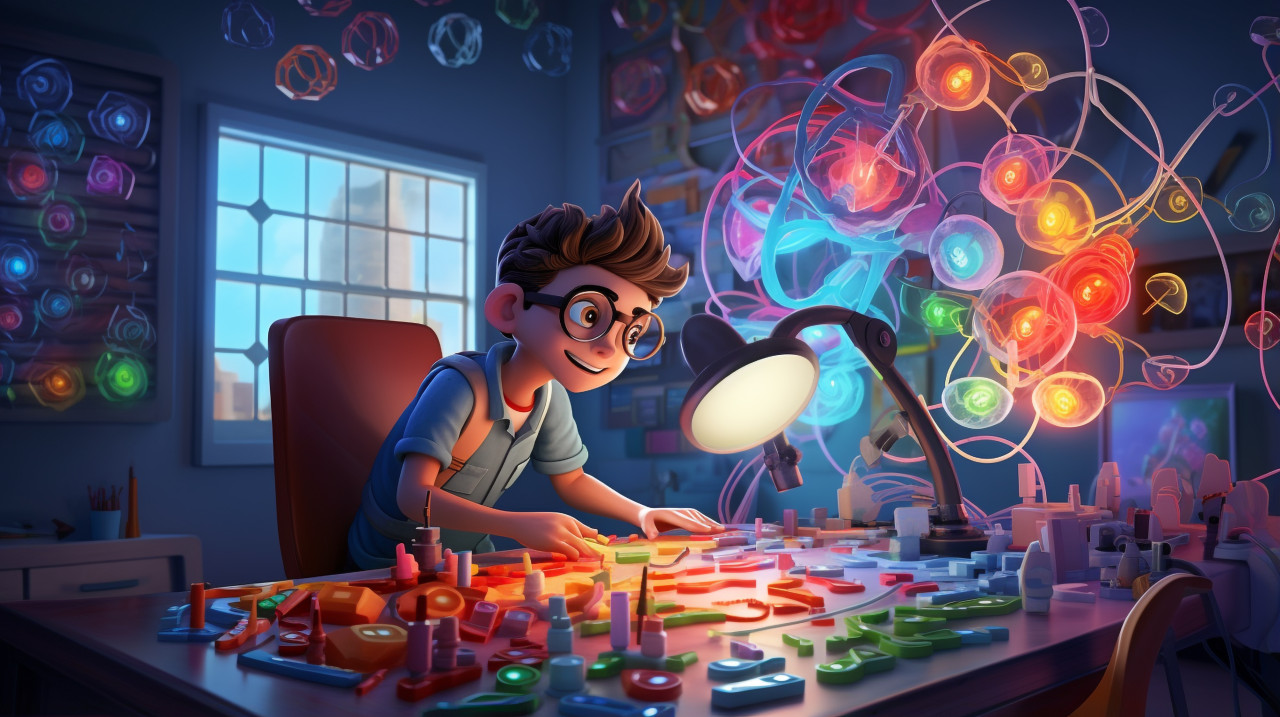 Physics student conducting experiment, education