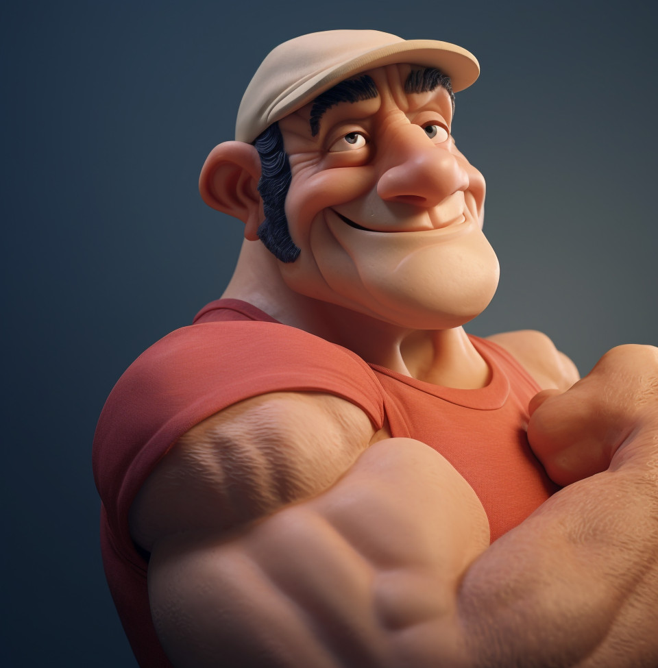 Defined biceps closeup, fitness