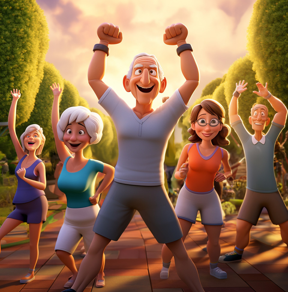 Park aerobics class is a great way to get fit, fitness