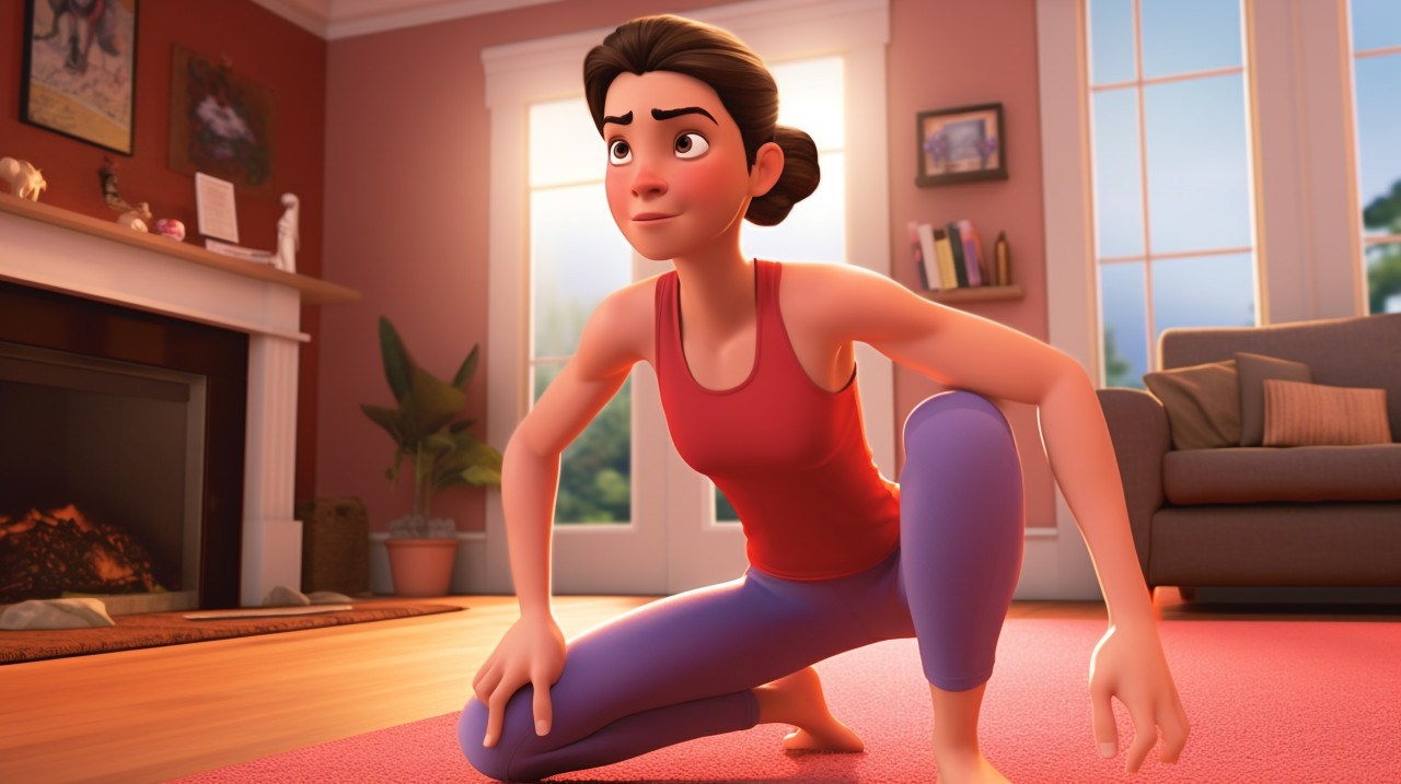 Woman doing hiit workout, fitness