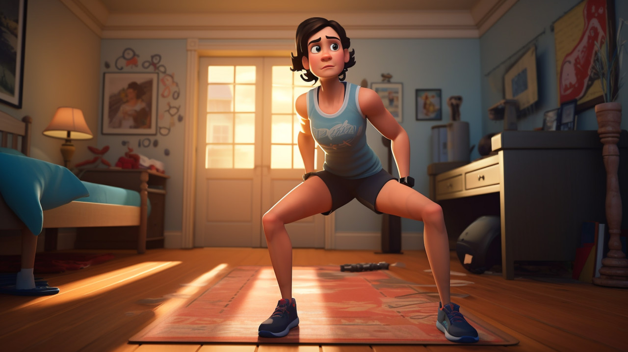 Female runner doing hiit on treadmill, fitness