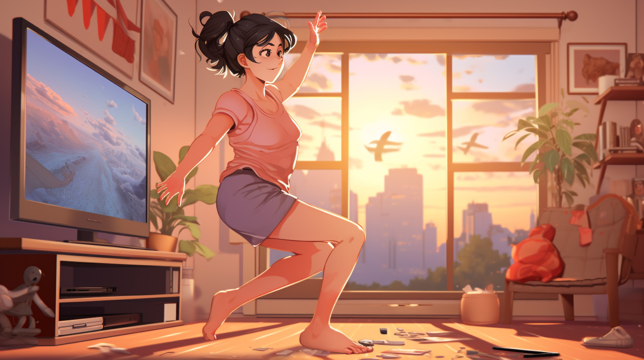 A woman doing a high-intensity interval, fitness