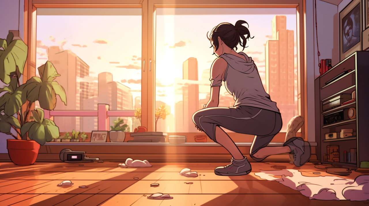 Group of women doing hiit exercises, fitness