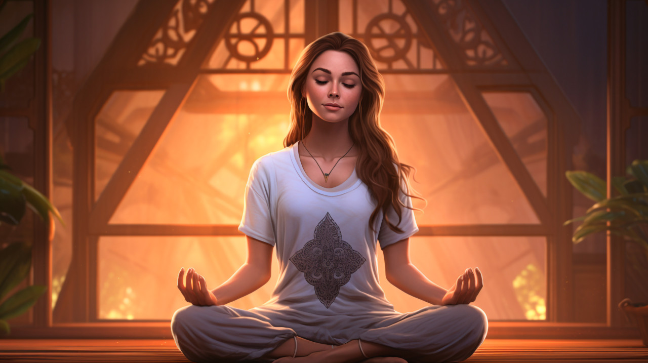 Yogi in deep meditation