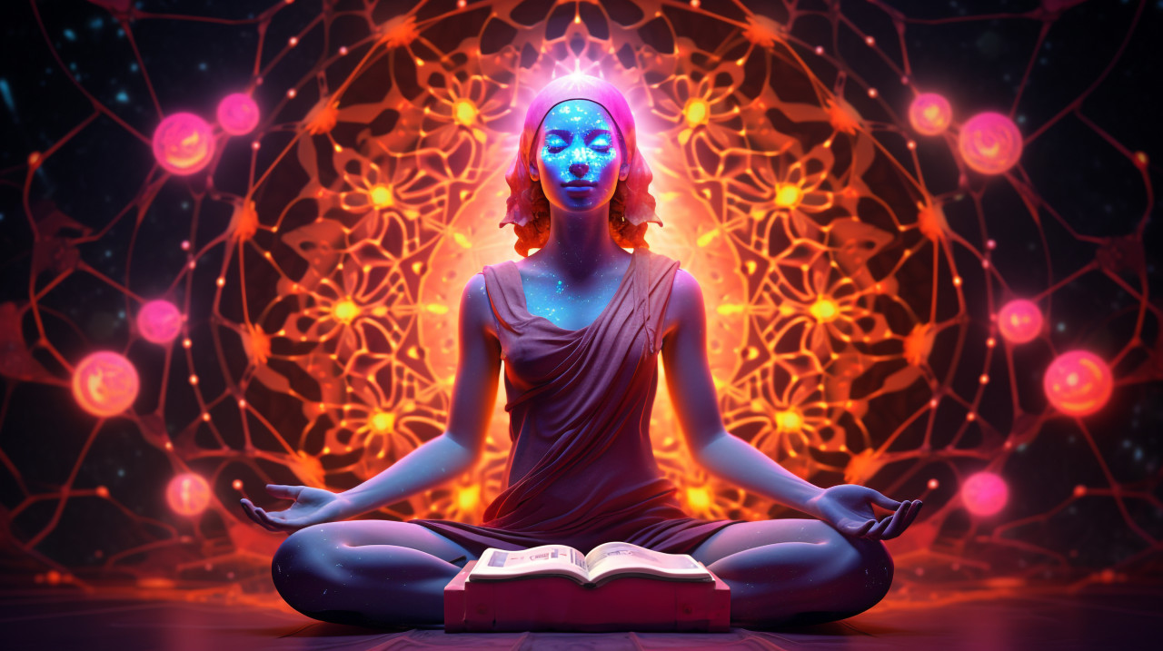 Yogis deep meditation transforms stress into peace