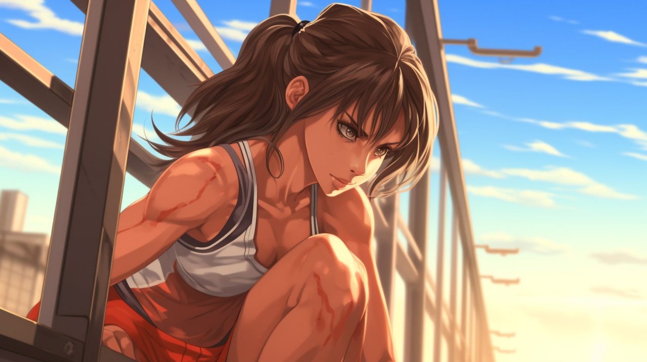 Runner stretches before race