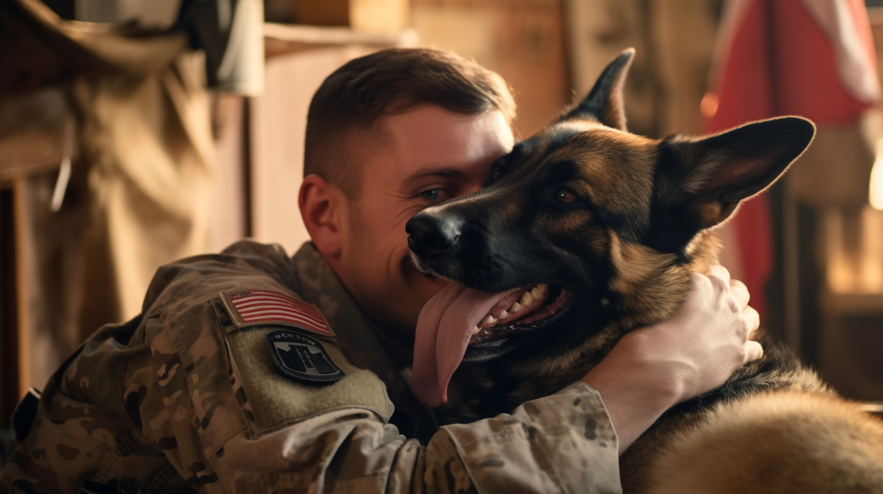 Soldier reunites with service dog after deployment