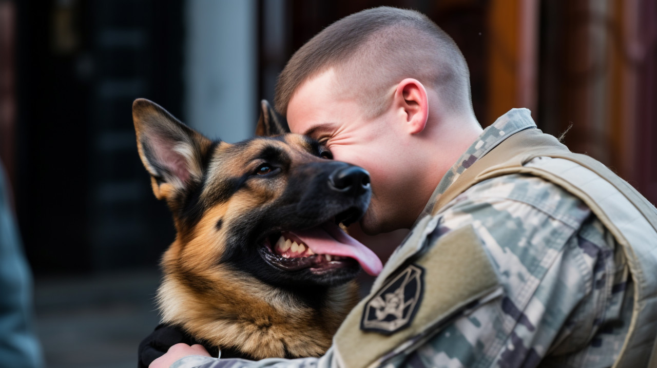 Soldiers joyous reunion with k9 partner