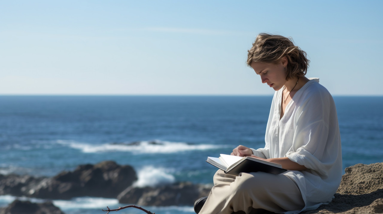 Woman reflects on ocean views