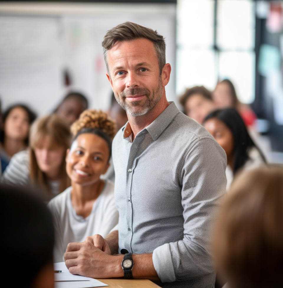 Teachers passionate lecture