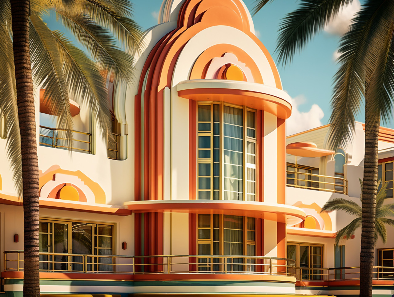 A photo of art deco building, art deco architecture