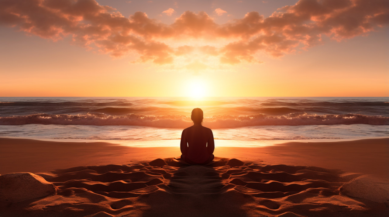 Peaceful moment on the beach