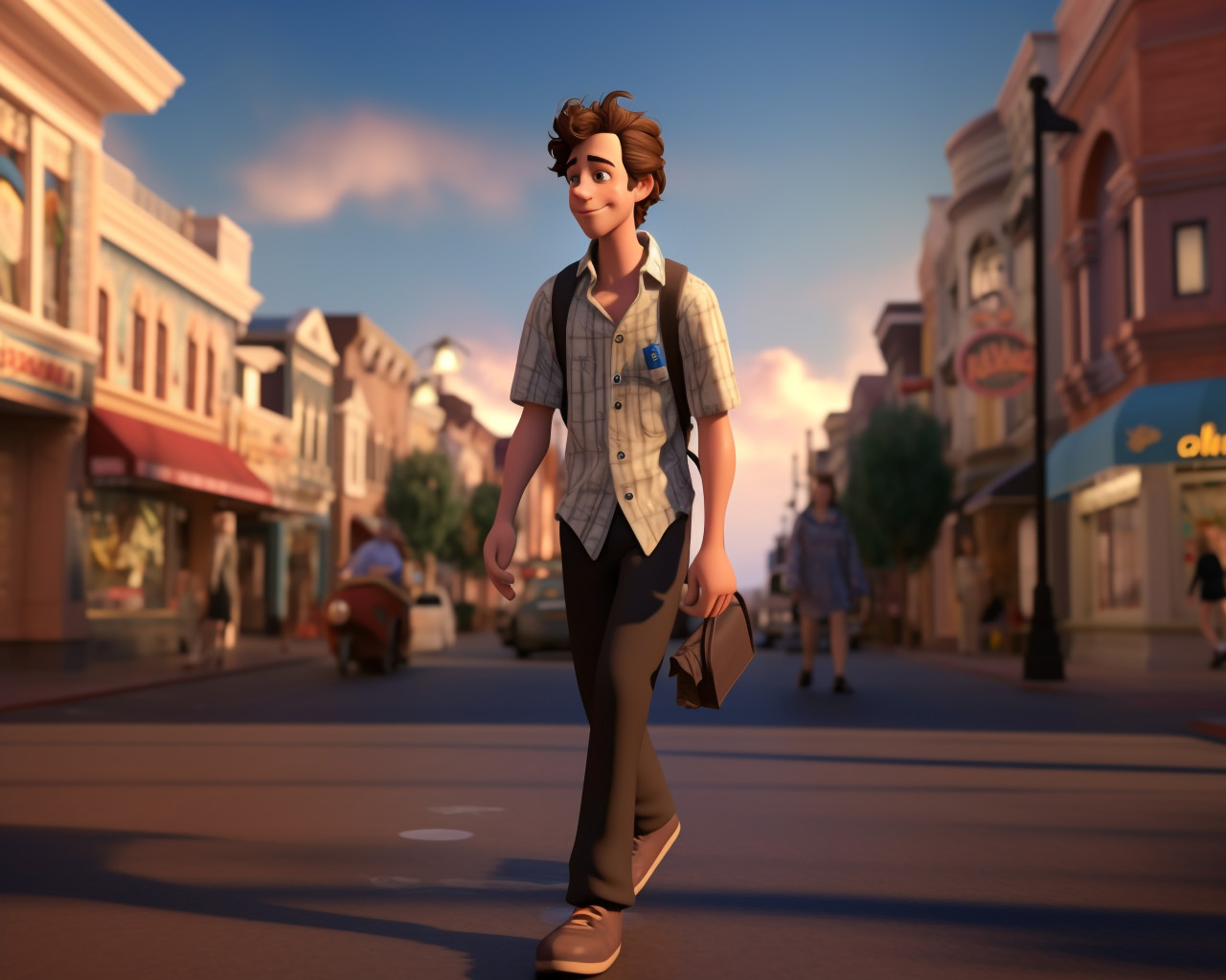 A person with bipolar disorder is walking down the street