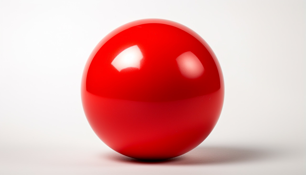 Red ball ornament isolated on a white background