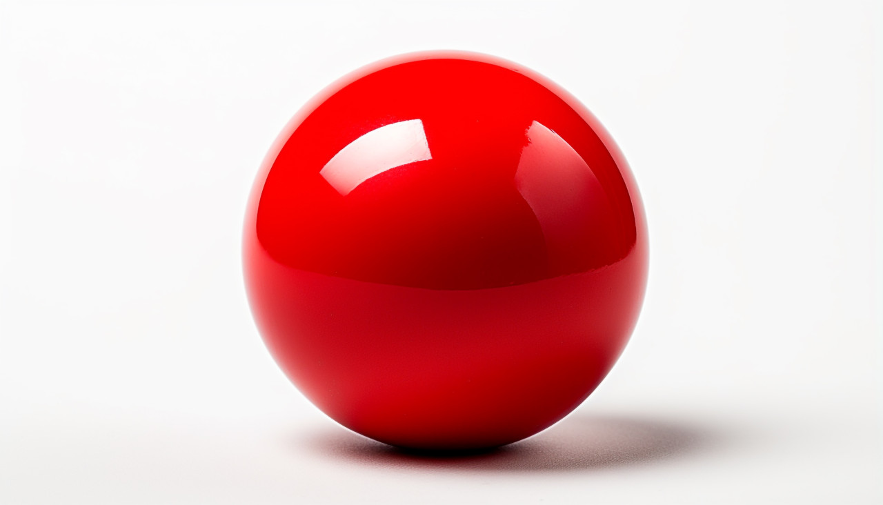 Red christmas ball isolated on white