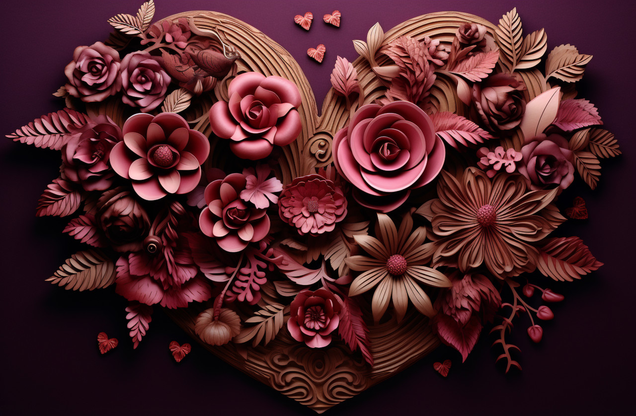 Creative heart flowers