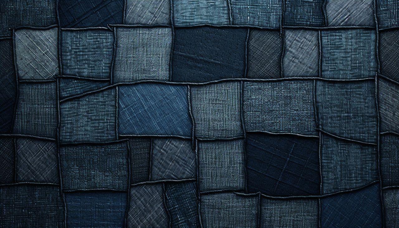 Denim fabric squares
