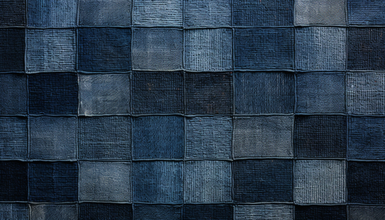 Denim squares pattern