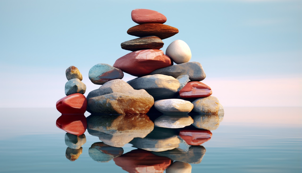 Rock formation in the creek