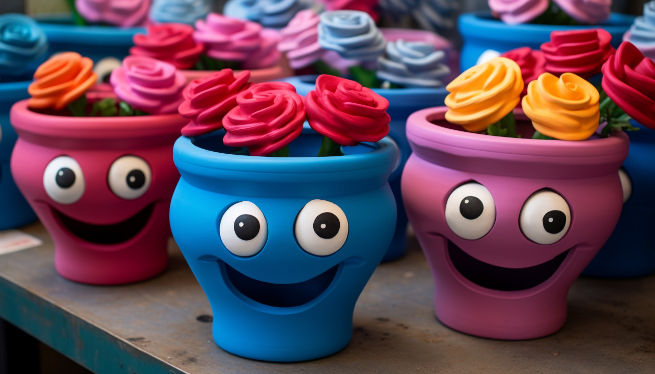 Fun and quirky rubber flower pots for your plants
