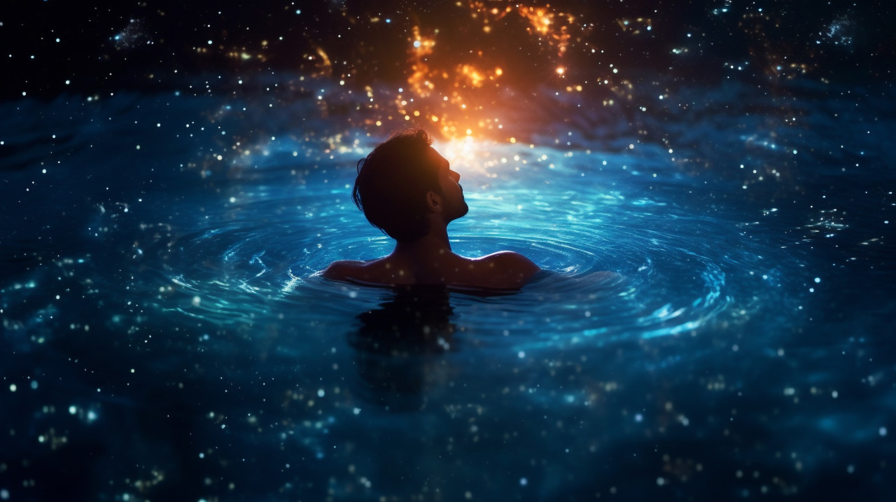 Floating in heavenly bliss