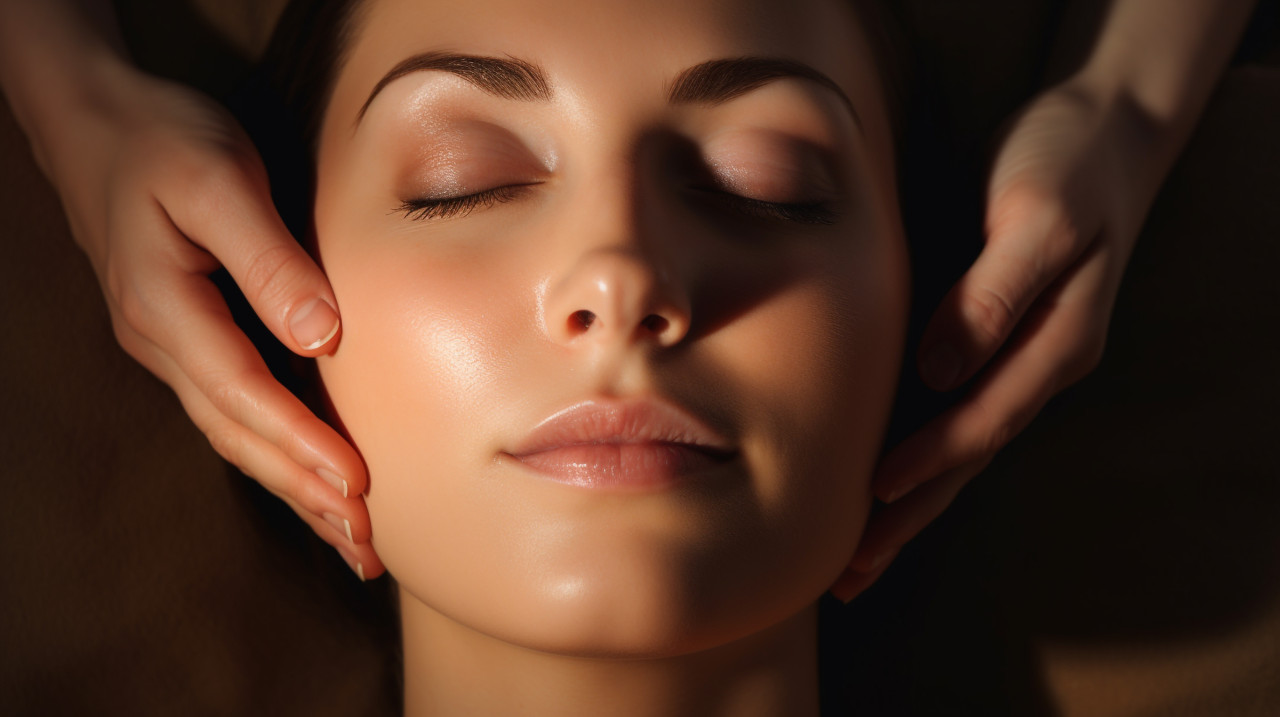 Face massage for stress relief