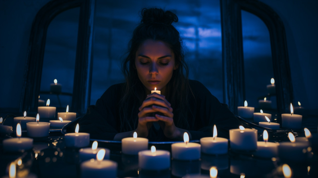 Relaxing bathtub scene