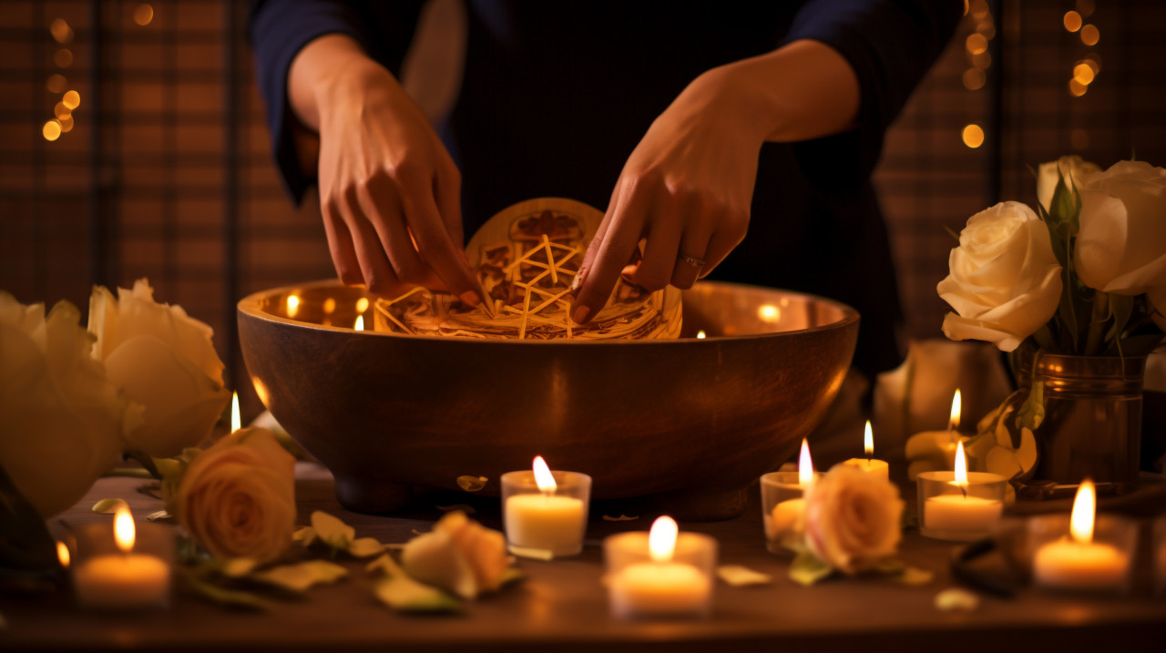 Massage therapist at work