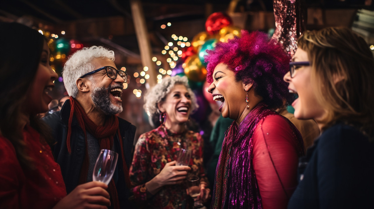 People enjoying a party