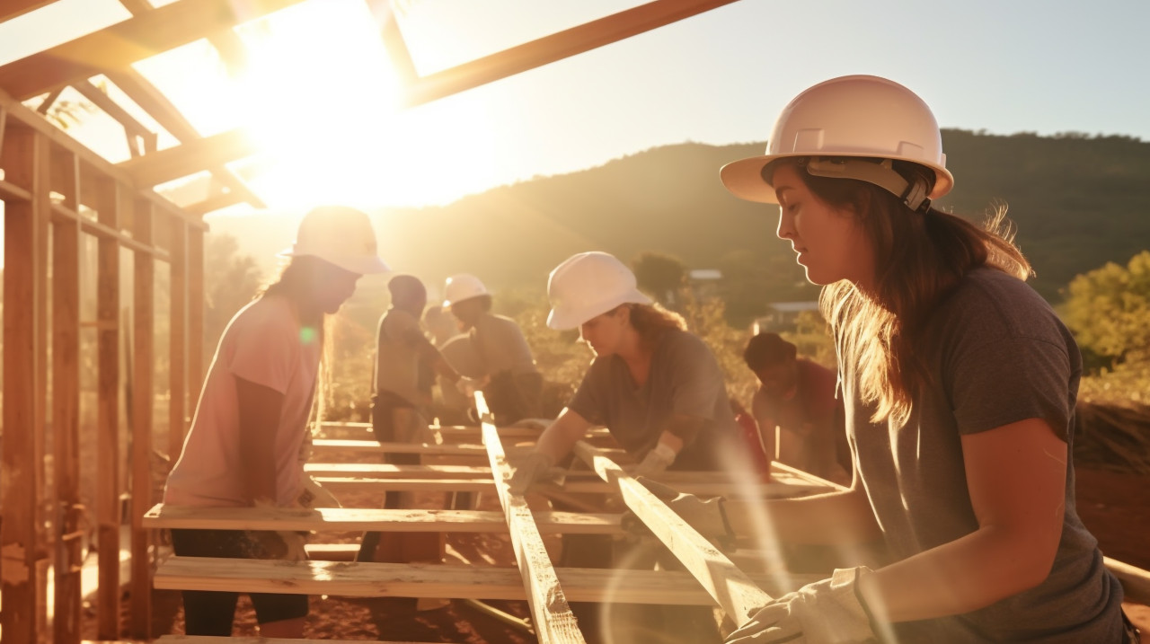Generous volunteers build home for family in need