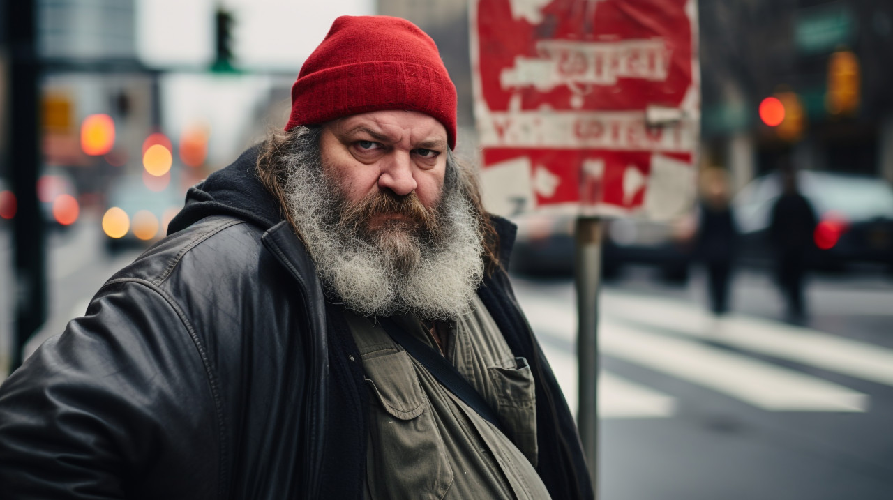 Man contemplating his next move