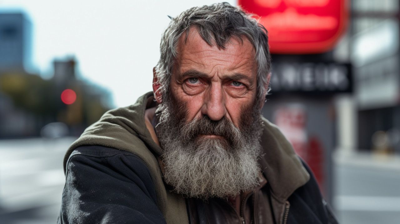 Man looking at intersection