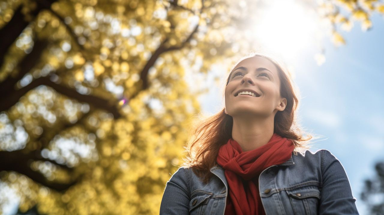 Senior citizen sitting in park