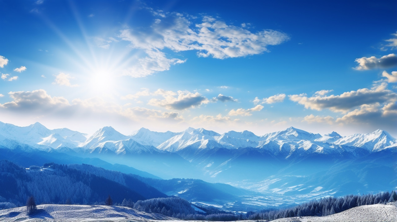 Breathtaking view of the mountain range