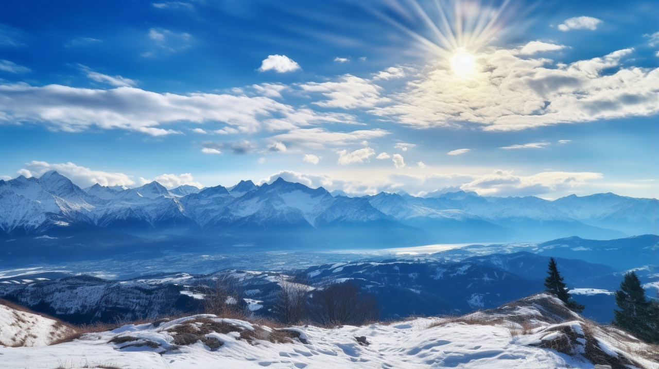 Picturesque mountain scenery