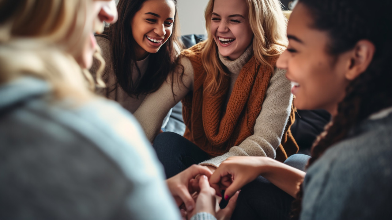 Group of friends bonding