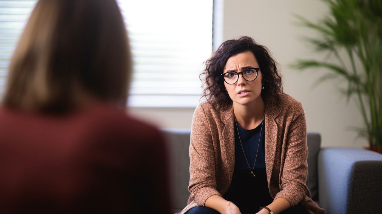 Woman reveals her secrets to therapist