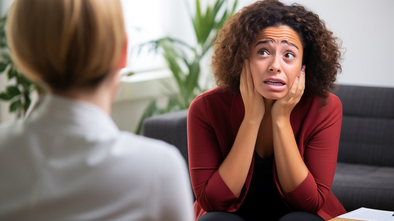 Therapist helps young woman cope
