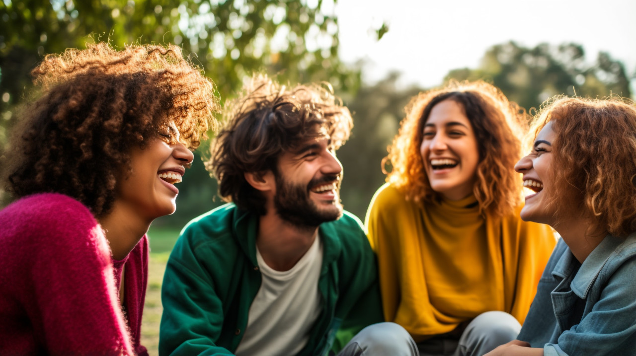 Kids playing on bench in park