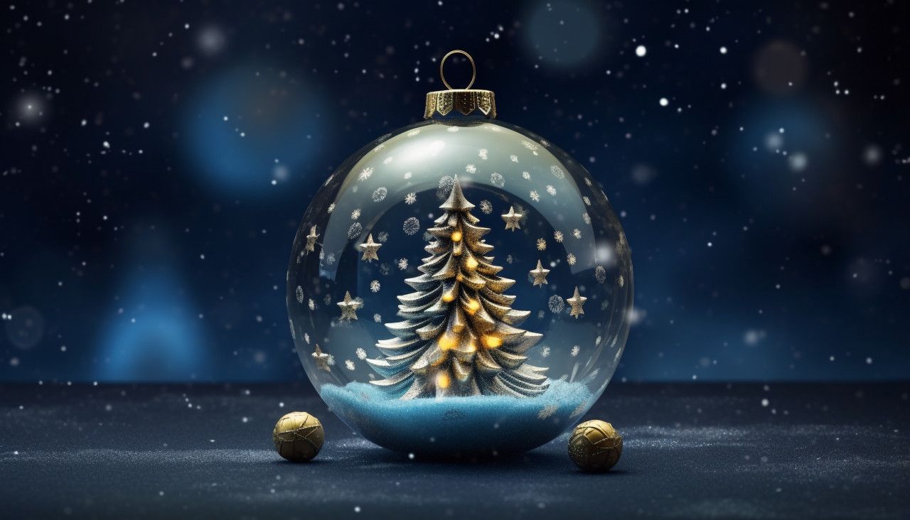 Snowy christmas ornament