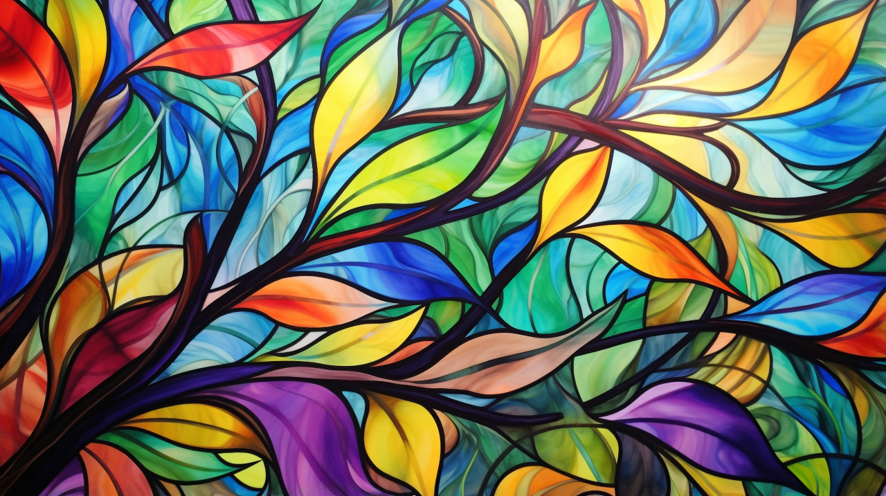 Abstract floral background with swirls