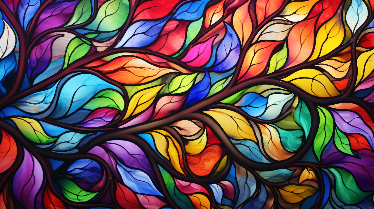 Colorful abstract artistic colorful swirl flora abstract backgrounds