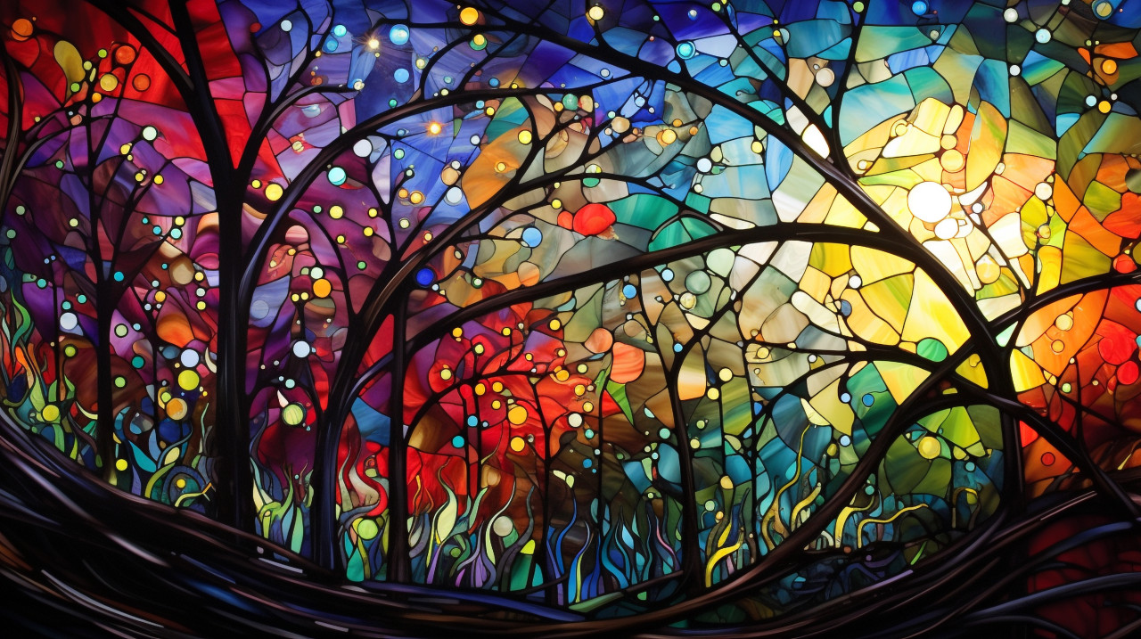 Abstract art with a pop of color