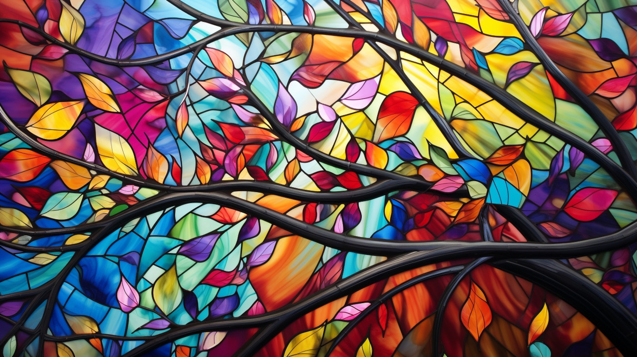 An abstract colorful abstract art