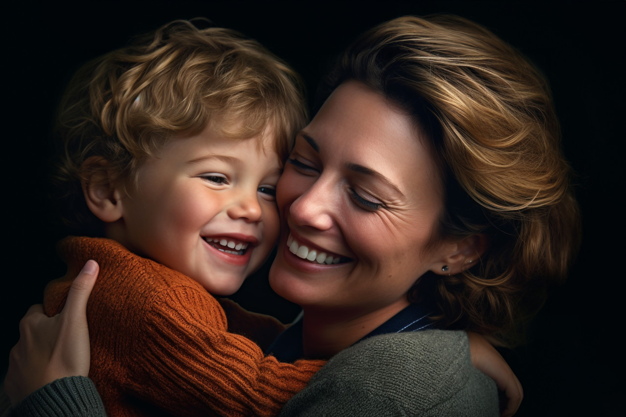 A picture of a happy mom with her baby, indoor activities for kids